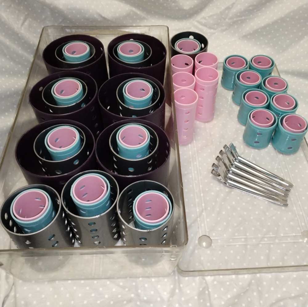 Vintage Hair Roller Set – 57 Curlers, 6 Sizes for Maximum Styling Power